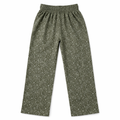 Girls olive green cotton pajamas with celebration print and trouser style from lilcubspk, featuring a comfortable, casual sleepwear design.
