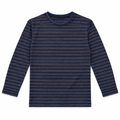 Multi-Color Striped Full Sleeves Navy Blue T‑Shirt - Lil' Cubs