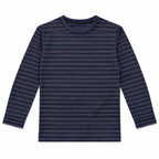 Multi-Color Striped Full Sleeves Navy Blue T‑Shirt - Lil' Cubs