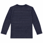 Multi-Color Striped Full Sleeves Navy Blue T‑Shirt - Lil' Cubs