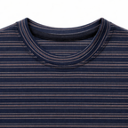 Multi-Color Striped Full Sleeves Navy Blue T‑Shirt - Lil' Cubs
