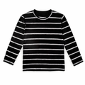 Multi-Color Striped Full Sleeves Black T‑Shirt - Lil' Cubs