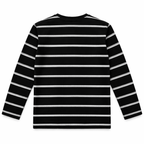 Multi-Color Striped Full Sleeves Black T‑Shirt - Lil' Cubs