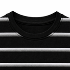 Multi-Color Striped Full Sleeves Black T‑Shirt - Lil' Cubs