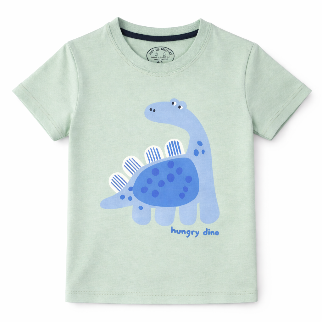 Dino Sage Grey Summer T-Shirt