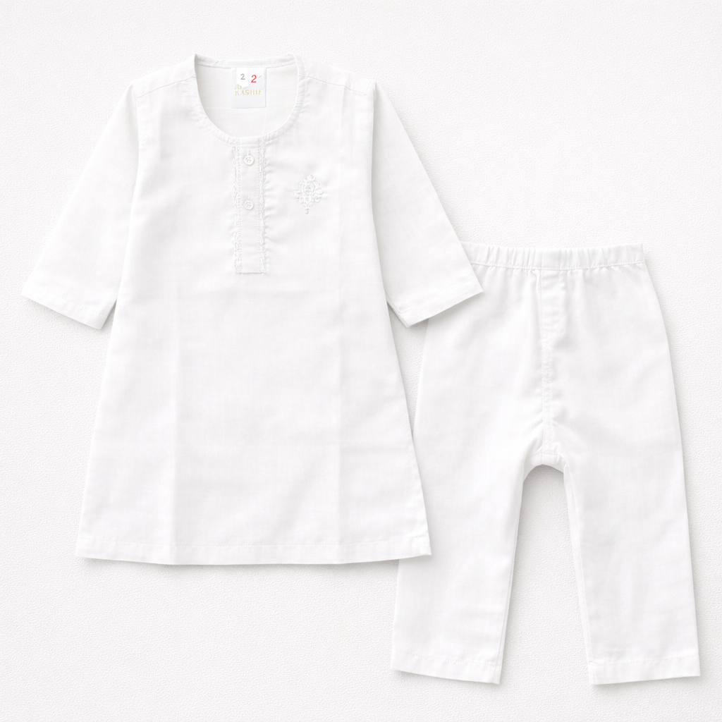 Baby White Shalwar Kameez