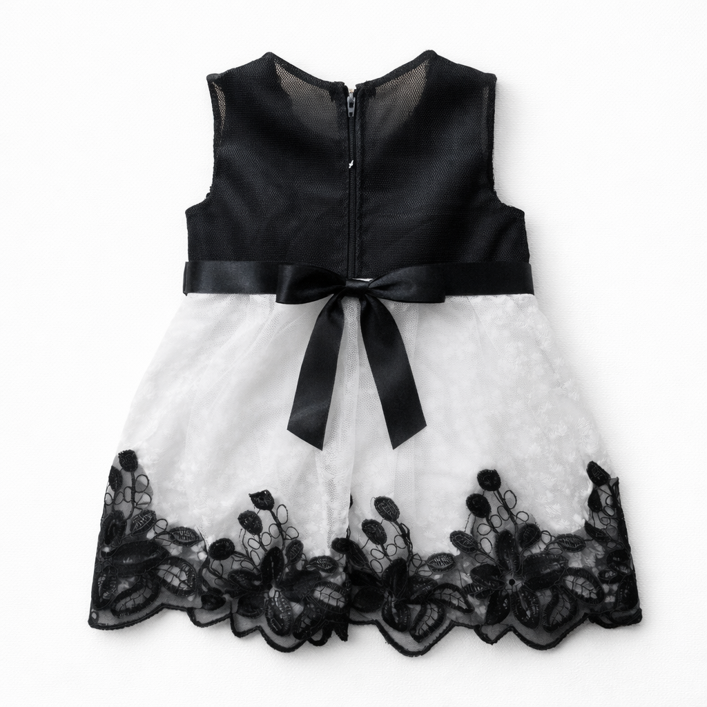 Baby Girl Black & White Frock