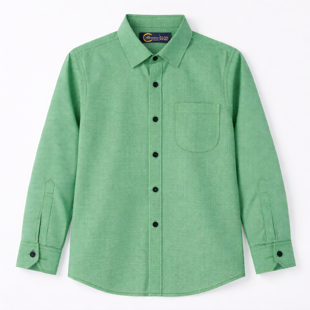 Green Dotted Casual Shirt with Spiderman Print T-Shirt