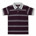 Dark Magenta Polo with White Striped T-Shirt - Lil' Cubs