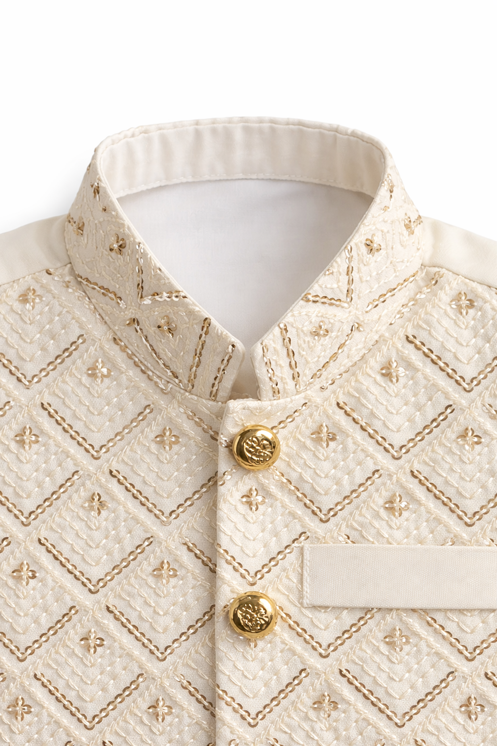 Baby Off-White Shalwar Kameez with Waist Coat