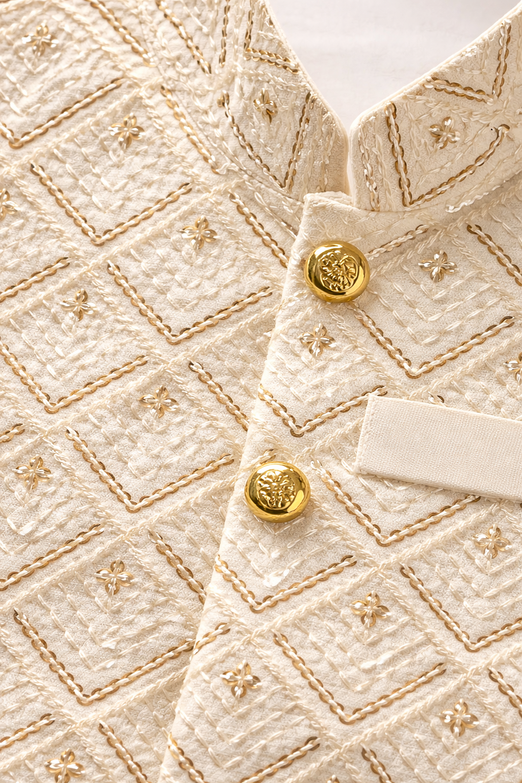 Baby Off-White Shalwar Kameez with Waist Coat