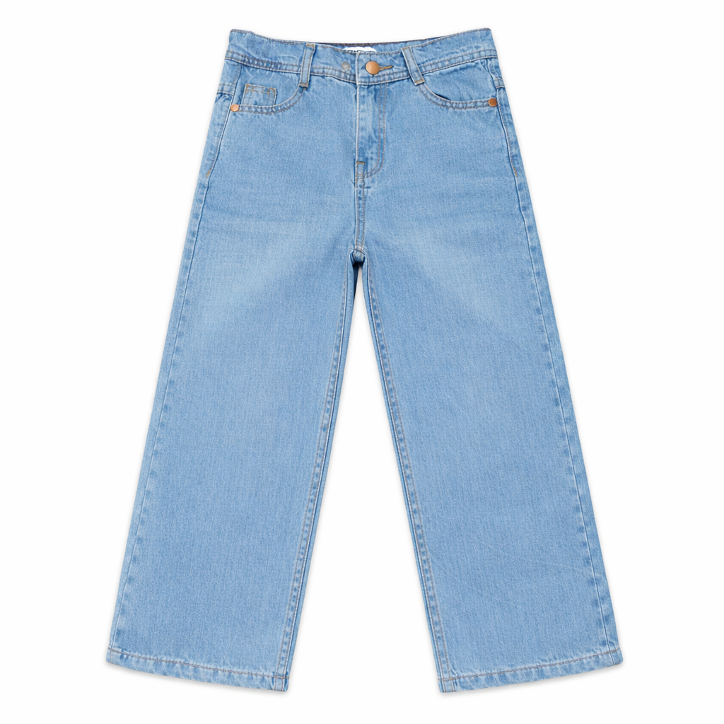 Boys Light Blue Baggy Denim Jeans - Lil' Cubs