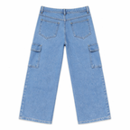 Boys Ice Blue 6 Pocket (Cargo) Baggy Denim Jeans - Lil' Cubs