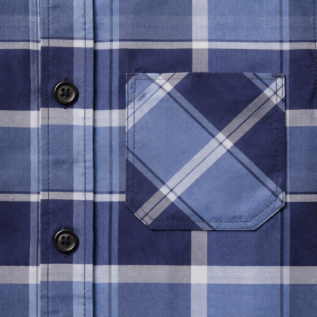 Blue Shades Checkered Casual Shirt with Batman Print T-Shirt