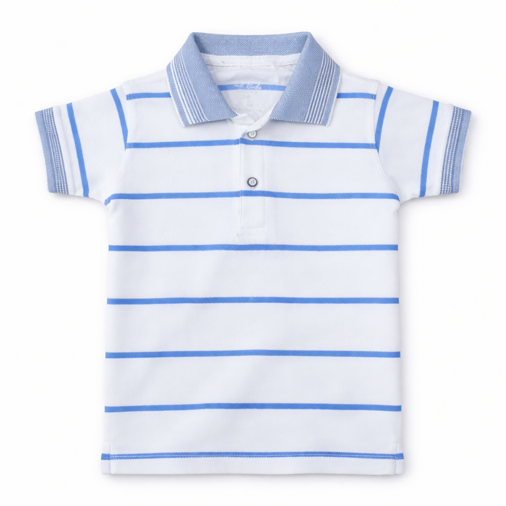 White Striped T-Shirt - Lil' Cubs