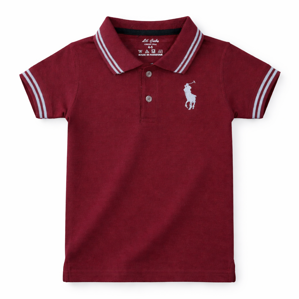 Maroon Polo T-Shirt - Lil' Cubs