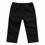 Boys Jet Black Elastic Denim Jeans - Lil' Cubs