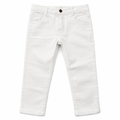 Girls Pure White Button Denim Jeans - Lil' Cubs