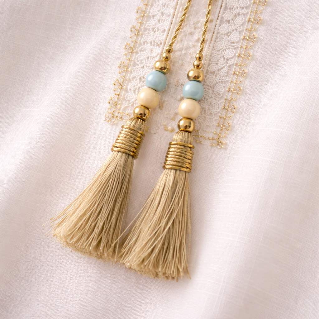 Girls White Lace Work Cotton Shalwar Kameez