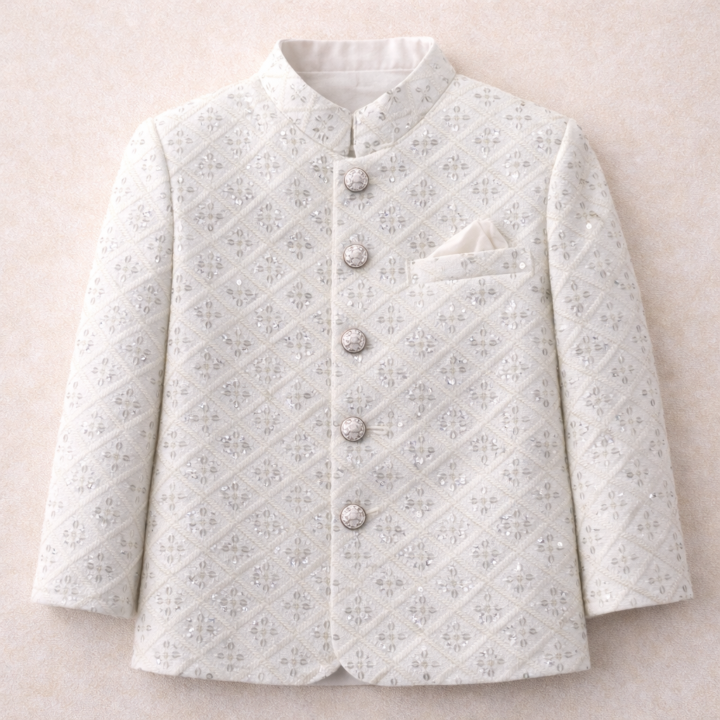 Boys White Prince Coat - Lil' Cubs