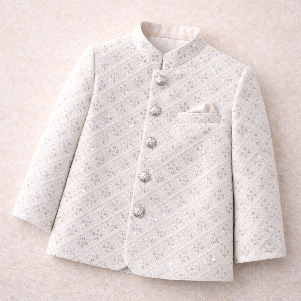 Boys White Prince Coat - Lil' Cubs