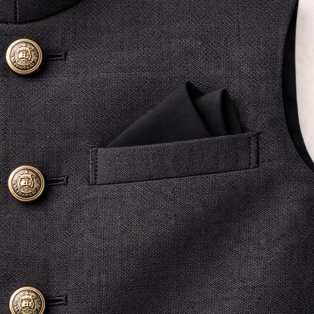 Boys Grey Cotton Waistcoat