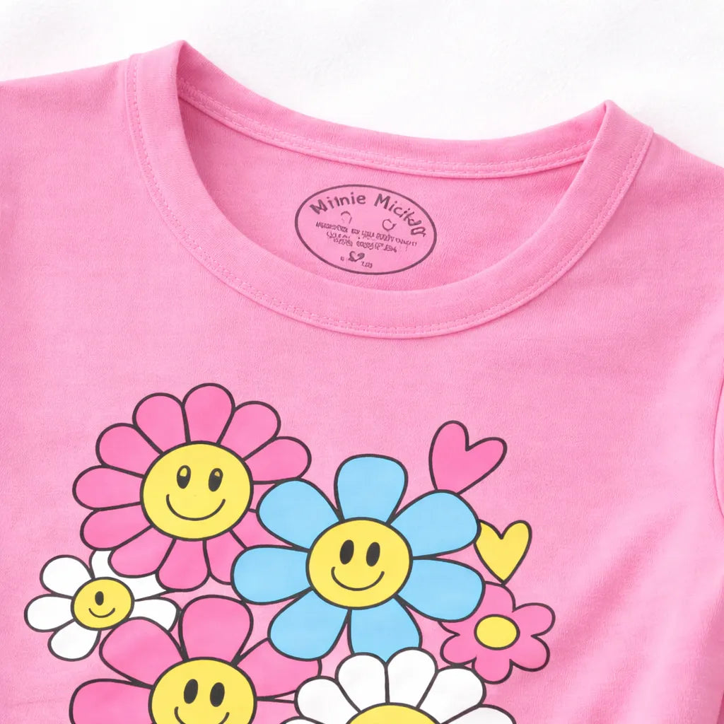 Happy Flowers Pink Summer Coord Set (2-Piece) - Lil' Cubs