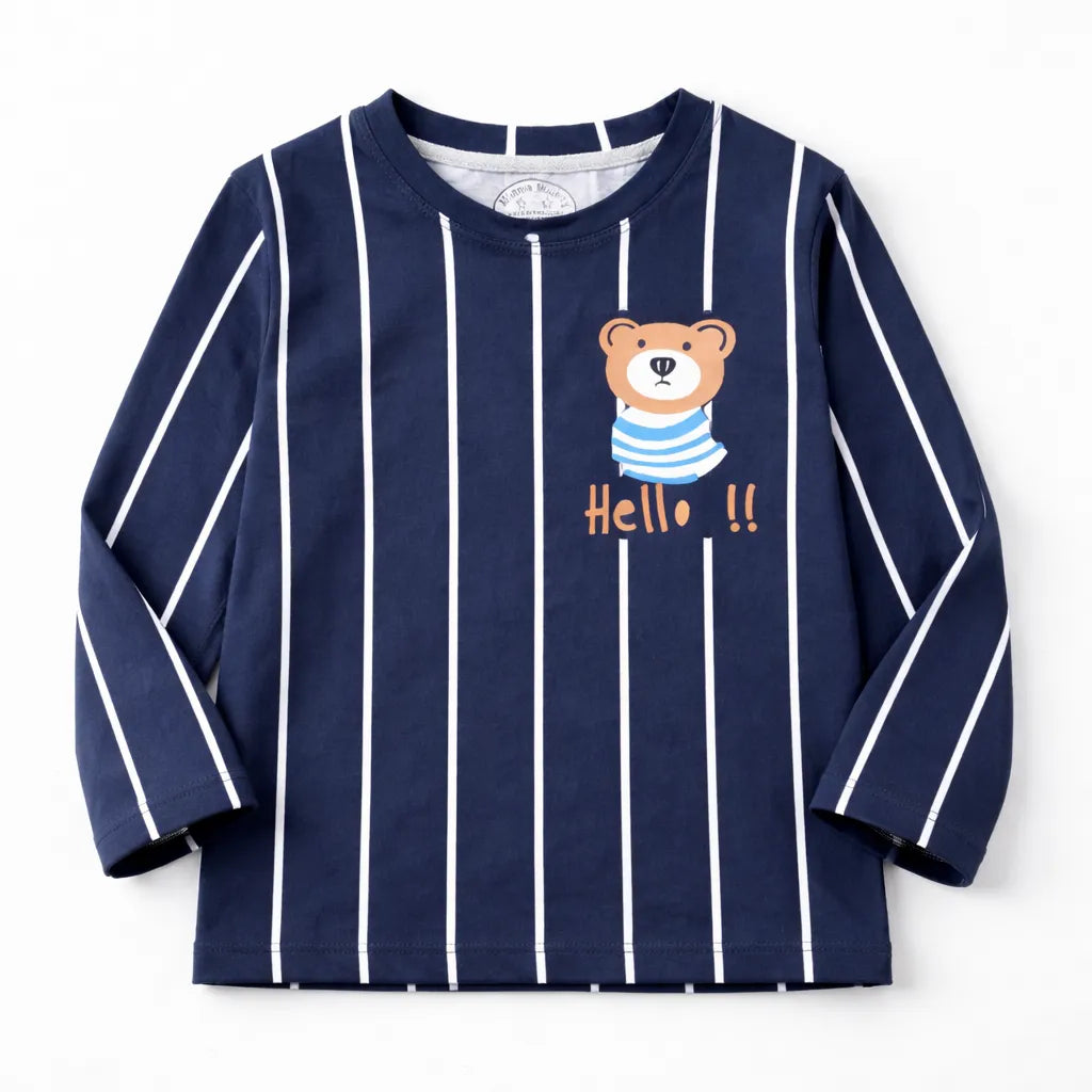 Hello Bear Navy Summer Coord Set (2-Piece) - Lil' Cubs