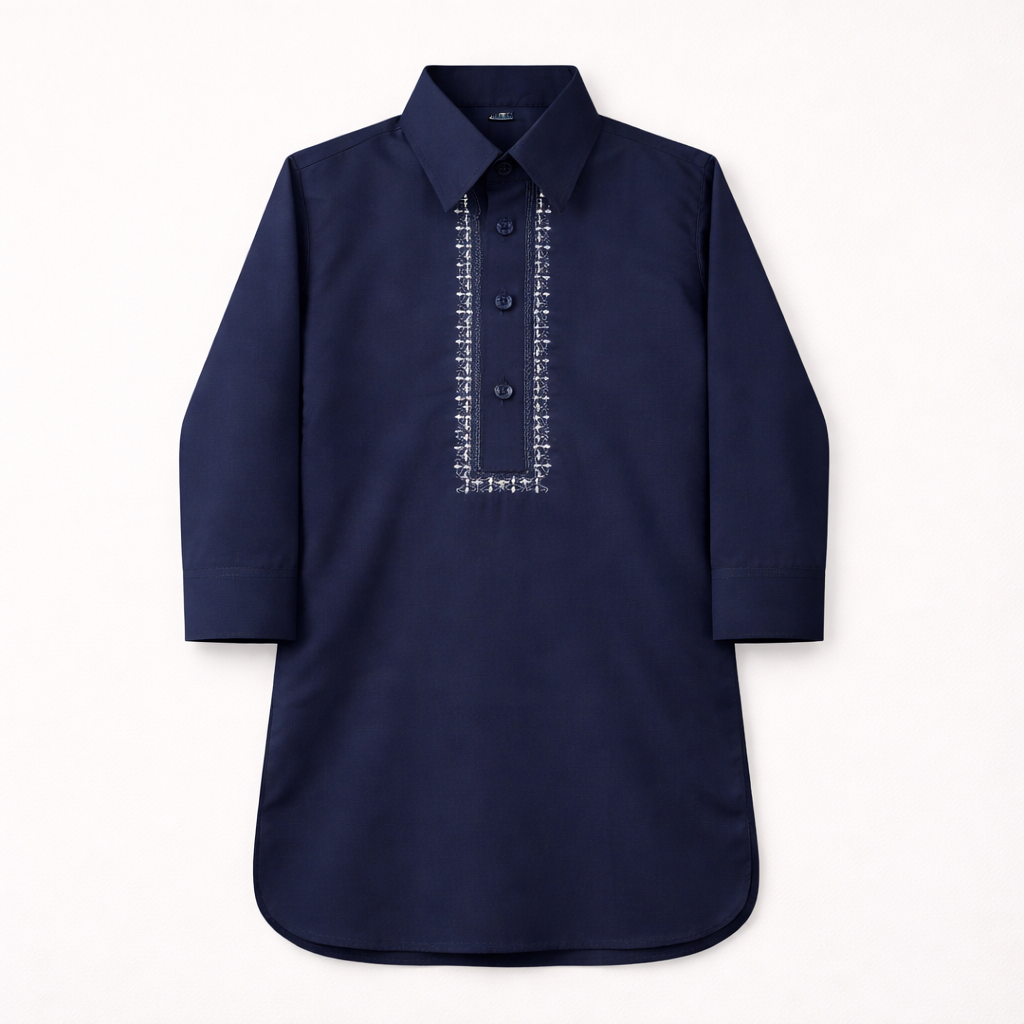 Royal Embroidered Navy Blue Shalwar Kameez