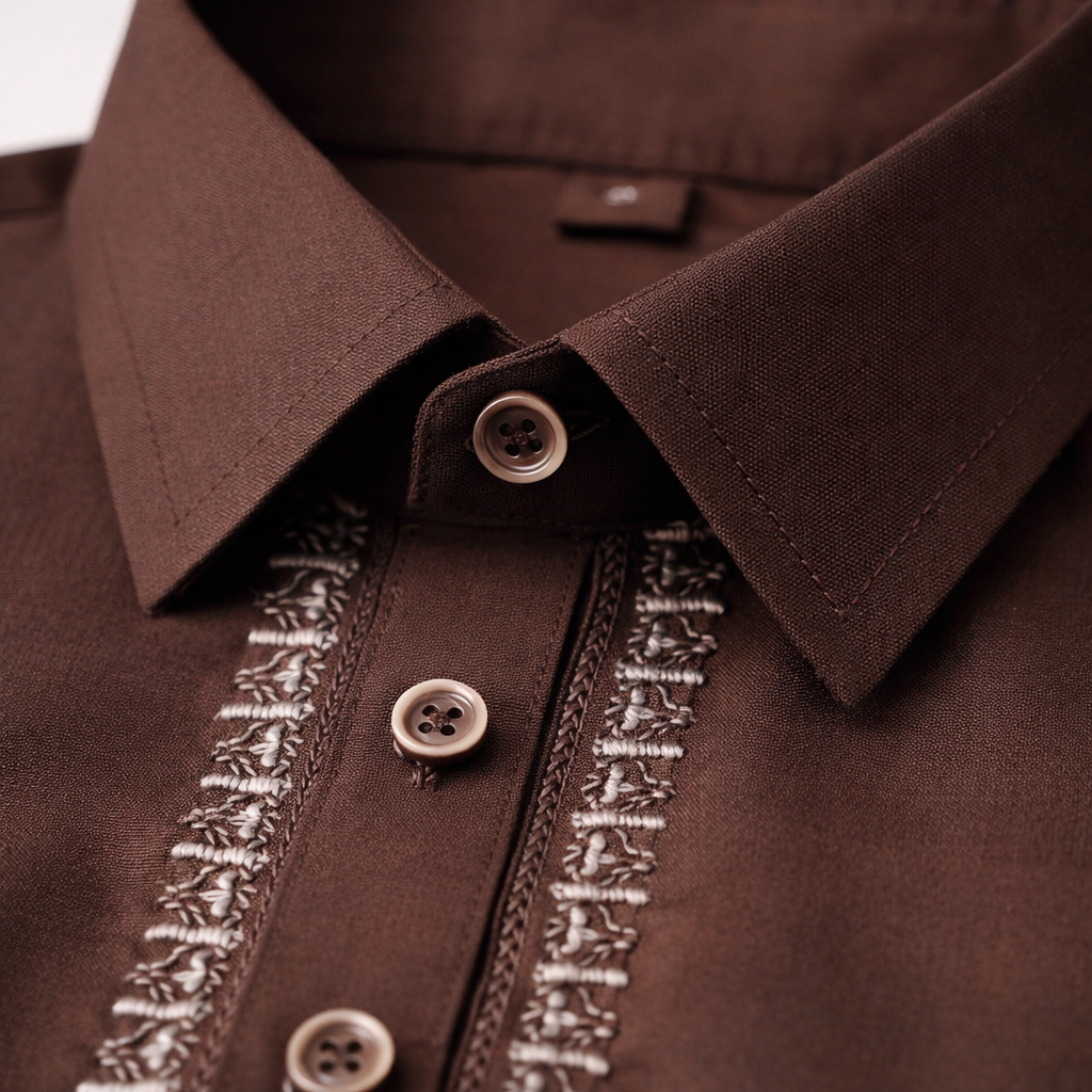 Royal Embroidered Brown Shalwar Kameez