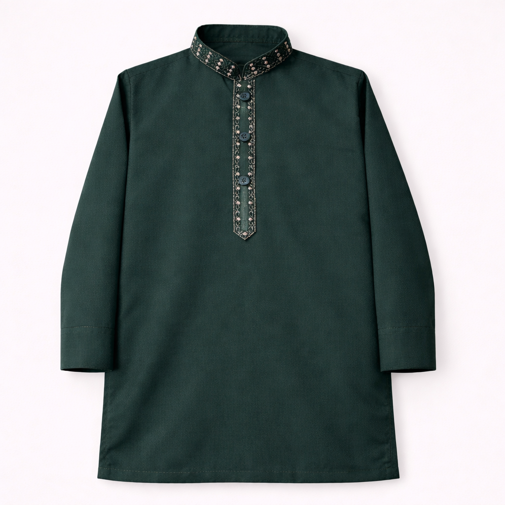 Sultan Embroidered Dark Green Shalwar Kameez