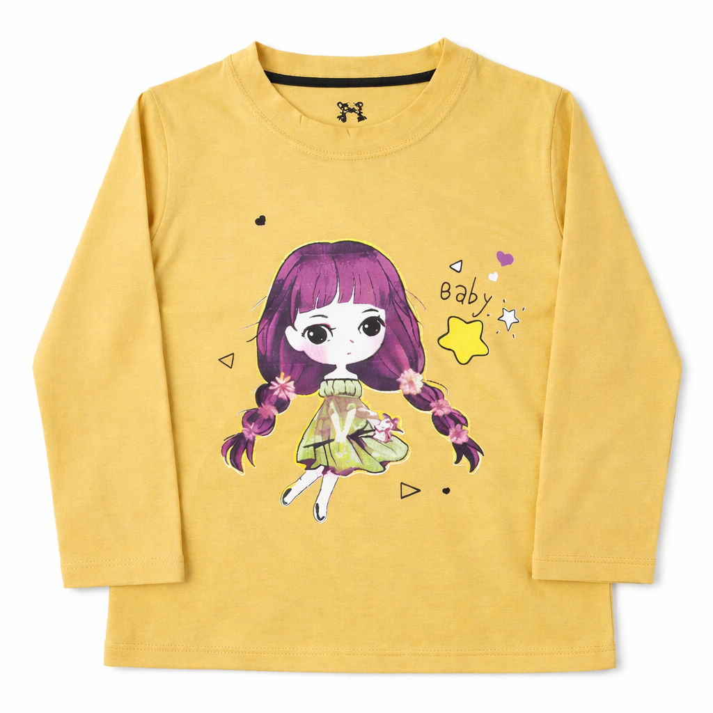 Yellow & Black Baby Girl Summer Coord Set (2-Piece)