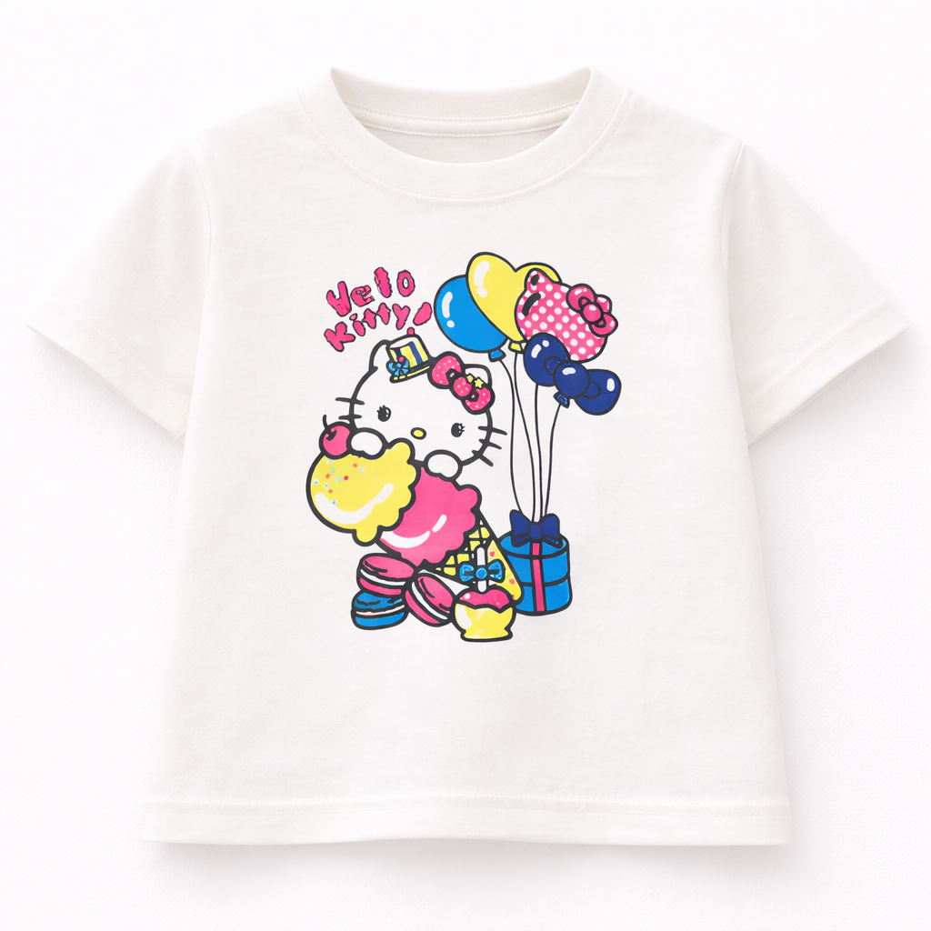 Lilac Kitty Print Casual Coord Set (3-Piece)