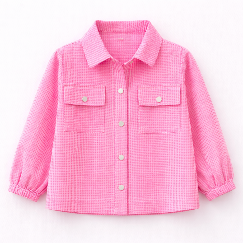 Candy Pink Kitty Print Casual Coord Set (3-Piece)