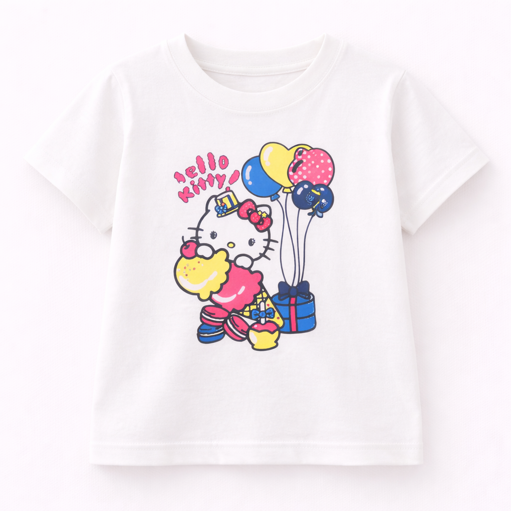 Candy Pink Kitty Print Casual Coord Set (3-Piece)
