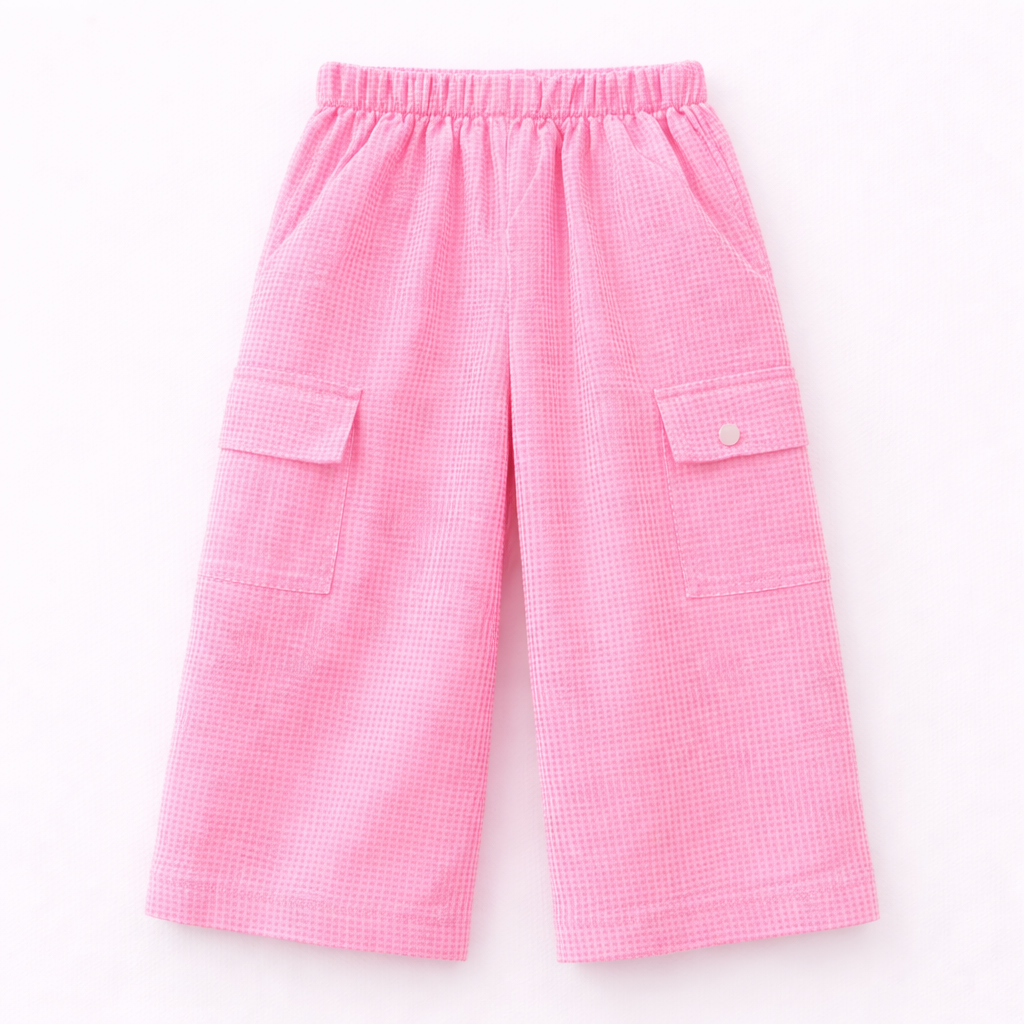 Candy Pink Kitty Print Casual Coord Set (3-Piece)