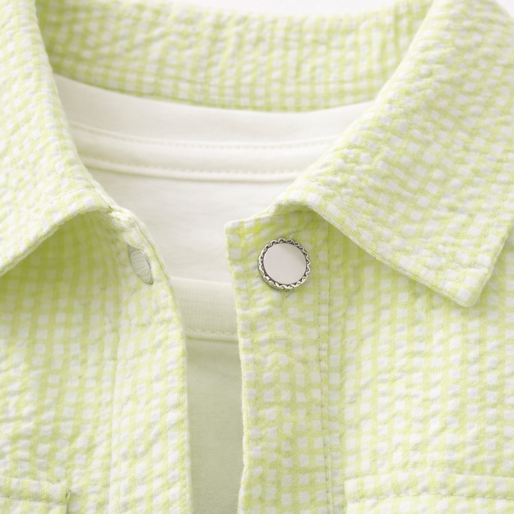 Pistachio Green Kitty Print Casual Coord Set (3-Piece)