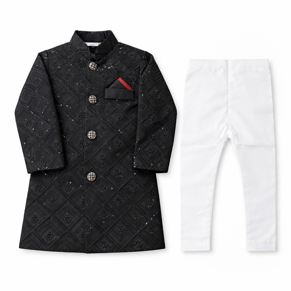 Boys Black Prince Coat (2-Piece) - Lil' Cubs