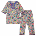 Multi-Color Pastel Print Kurti Pajma (2-Piece) - Lil' Cubs