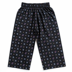 Girls paisley charm black cotton pajamas with comfortable fit and stylish design from lilcubspk.