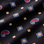 Girls' black cotton pajamas with paisley charm design, featuring comfortable trousers from lilcubspk.