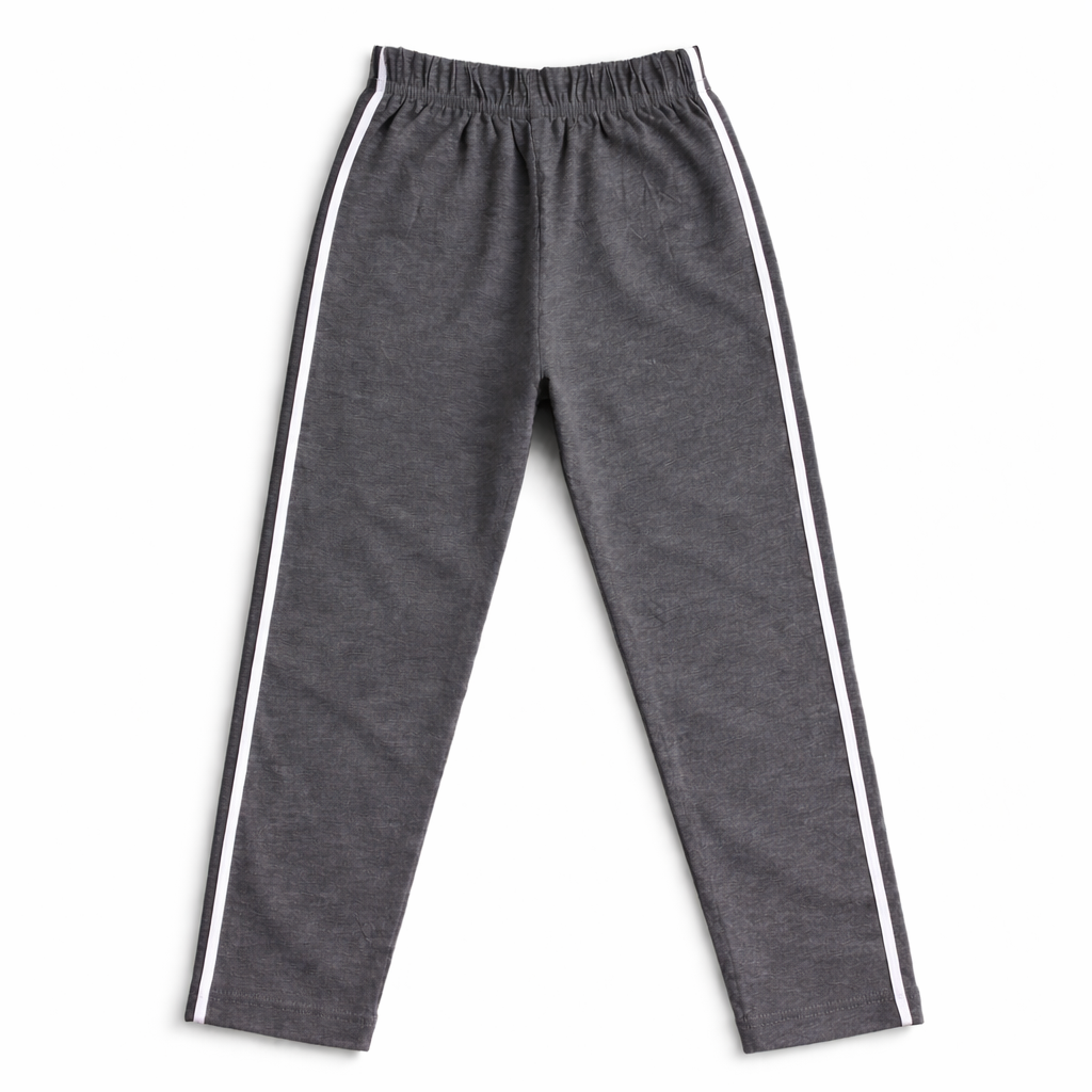Boys Cotton Trousers with White Stripes (Different Shades) - Lil' Cubs