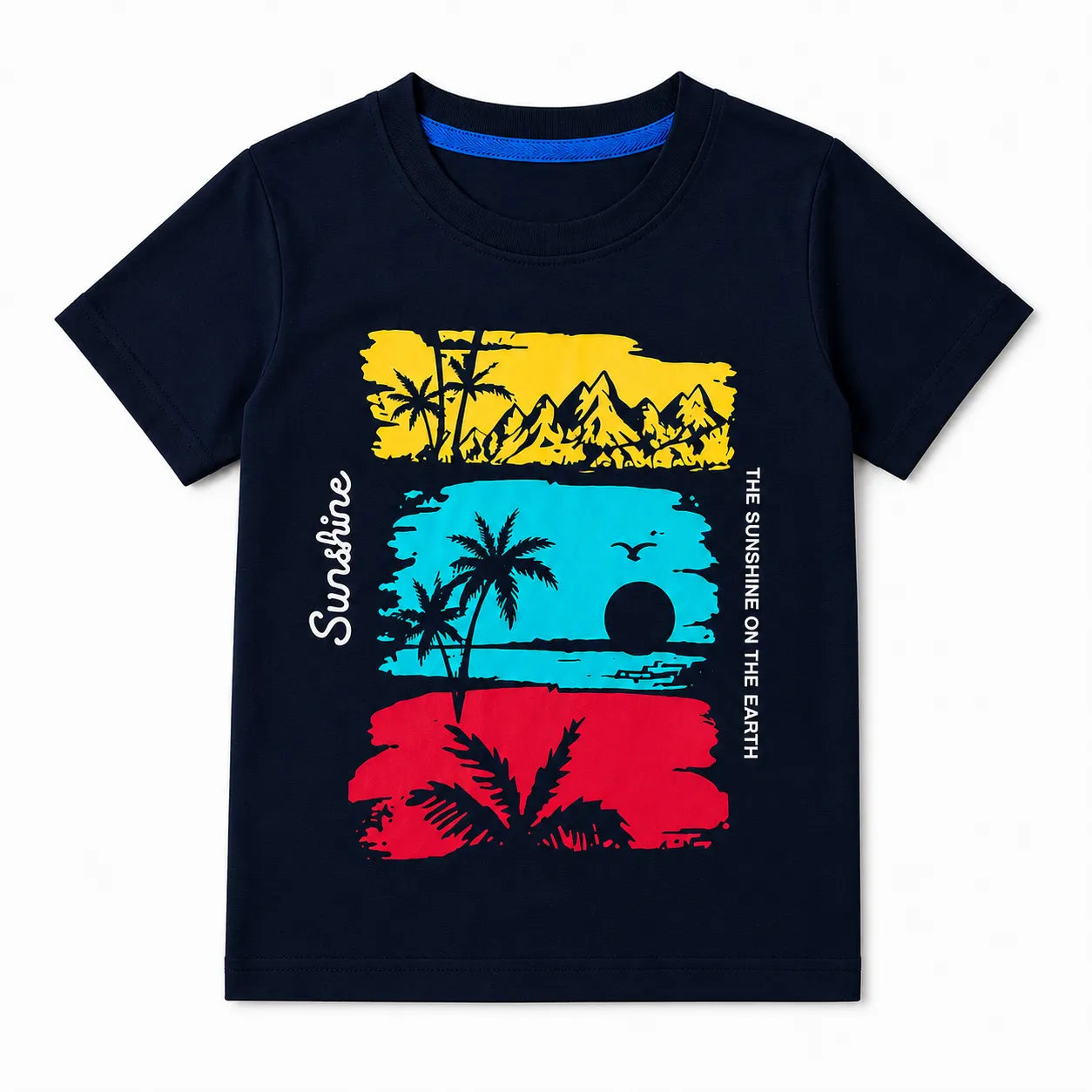 Boys Navy Blue Sunshine Summer Coord Set (2 Piece) Age 1 - 12 Years