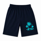 Boys navy blue summer coord set by lilcubspk, featuring a sleeveless top and shorts for ages 1 to 12 years.