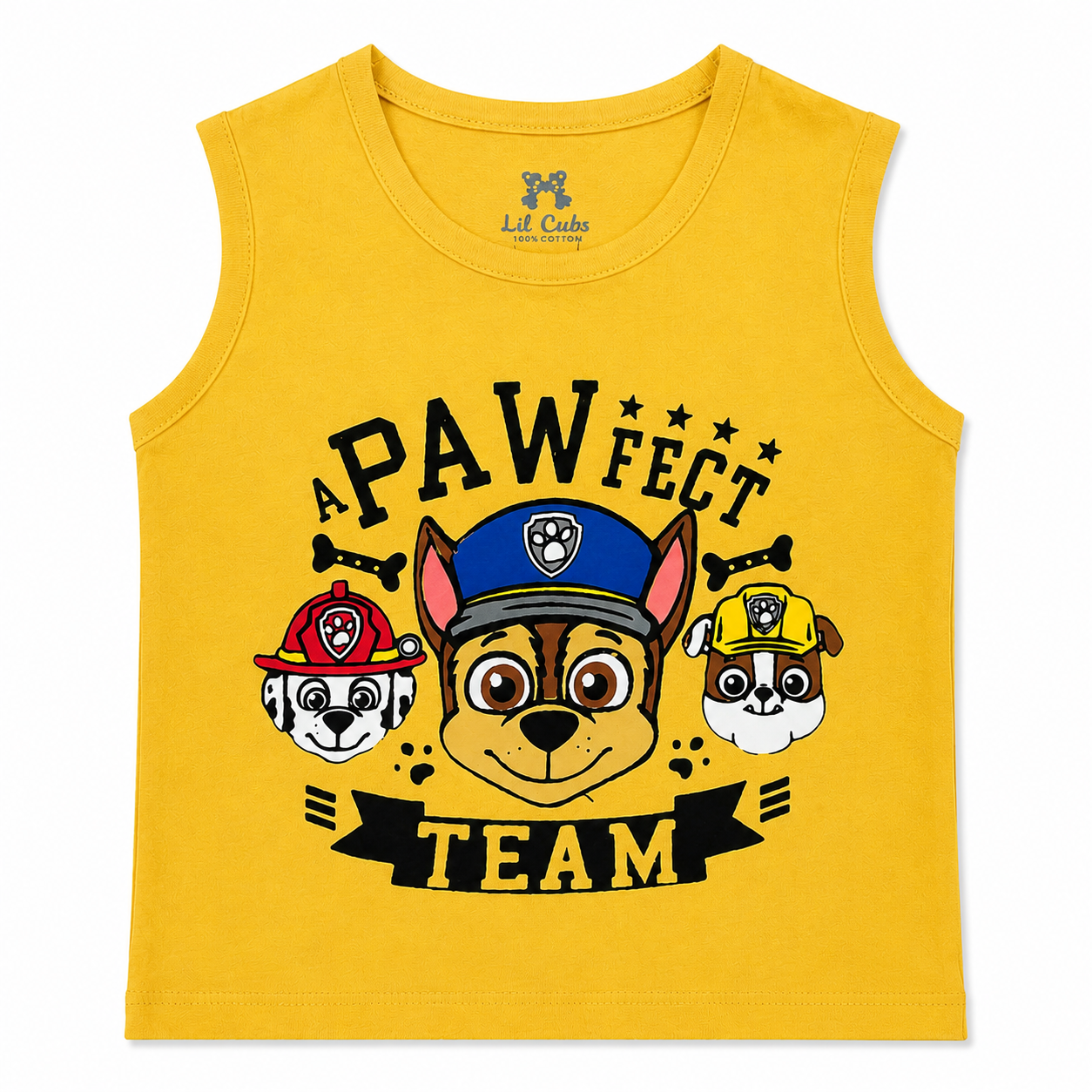 Yellow Paw Team Print Summer Coord Set (Ages 1-12)