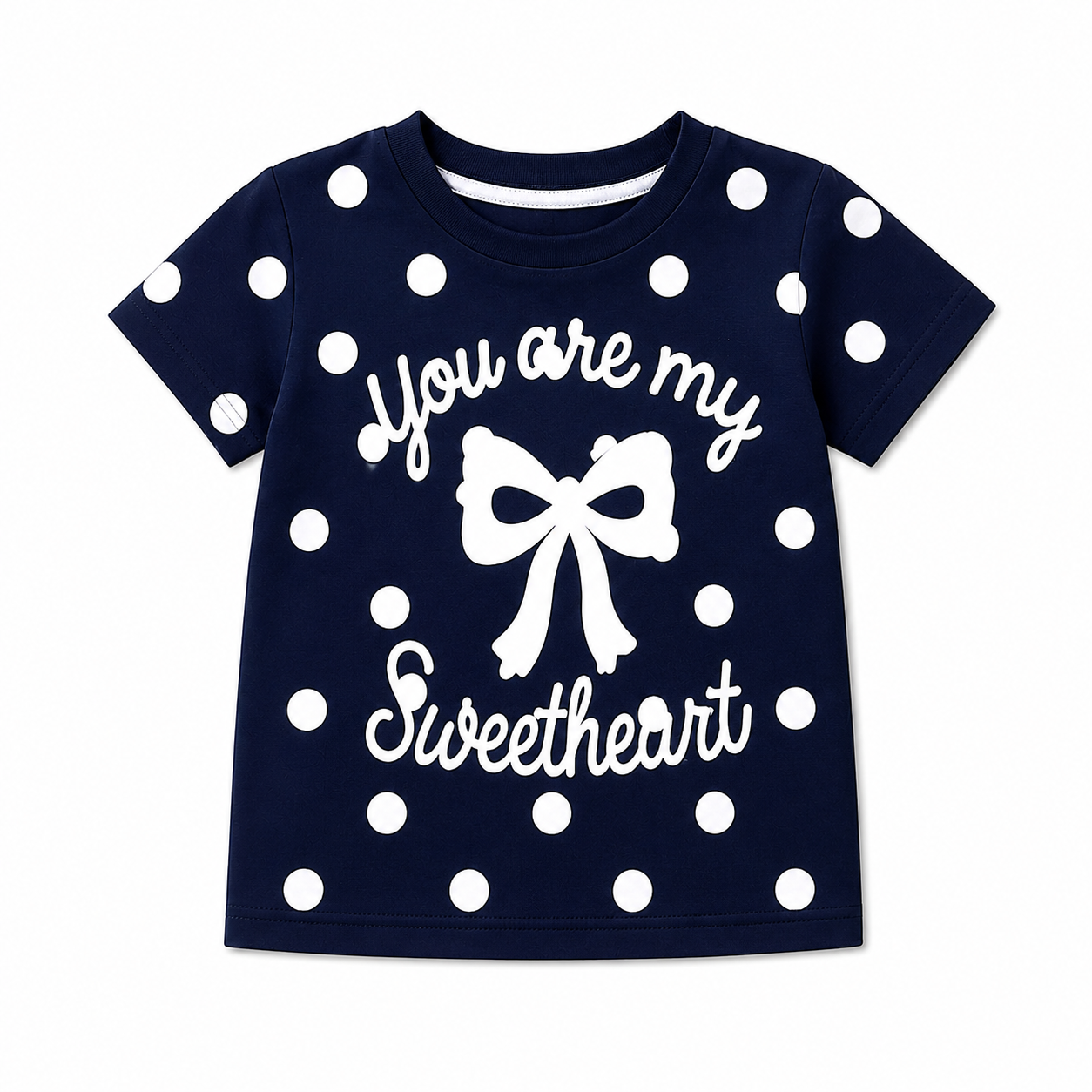 Girls Navy Blue Sweet Heart Summer Coord Set (Ages 2-12)