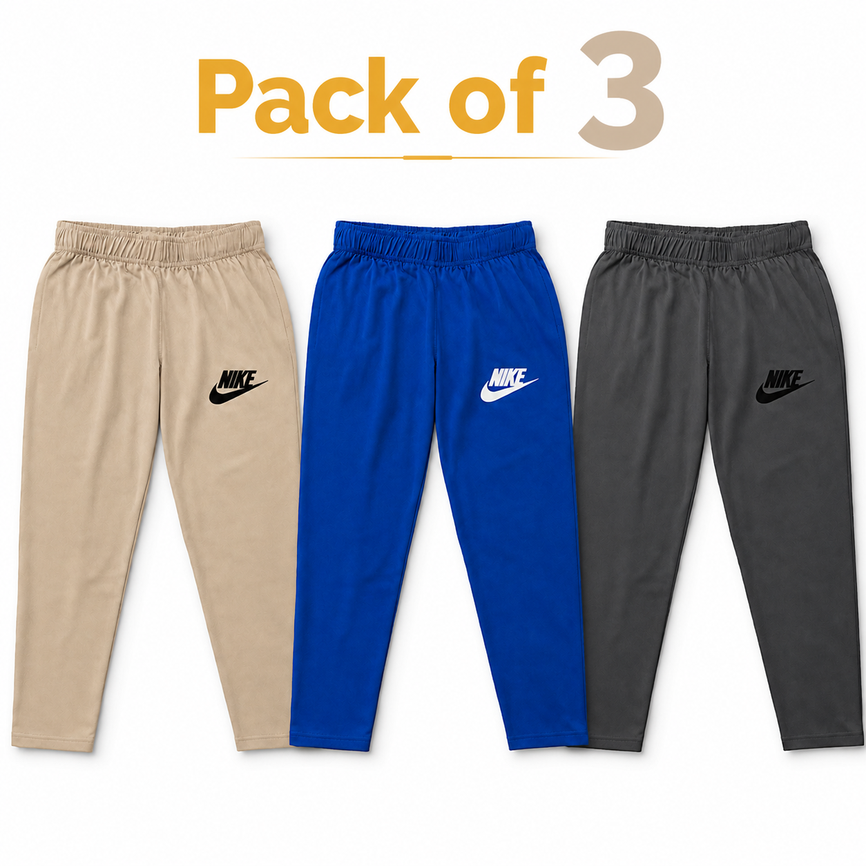 Boys Cotton Nike Trousers (Pack of 3)