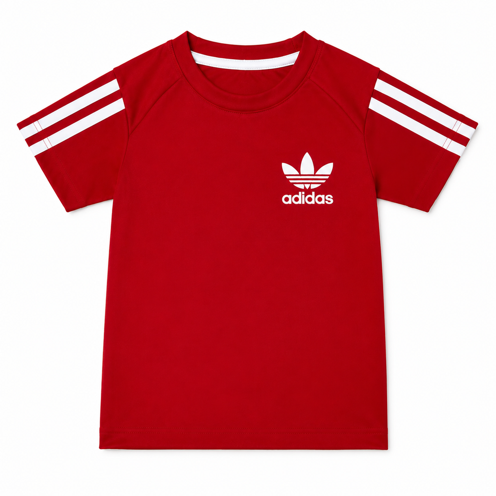 Boys Royal Red Addidas Summer Coord Set (1 - 12 Years)