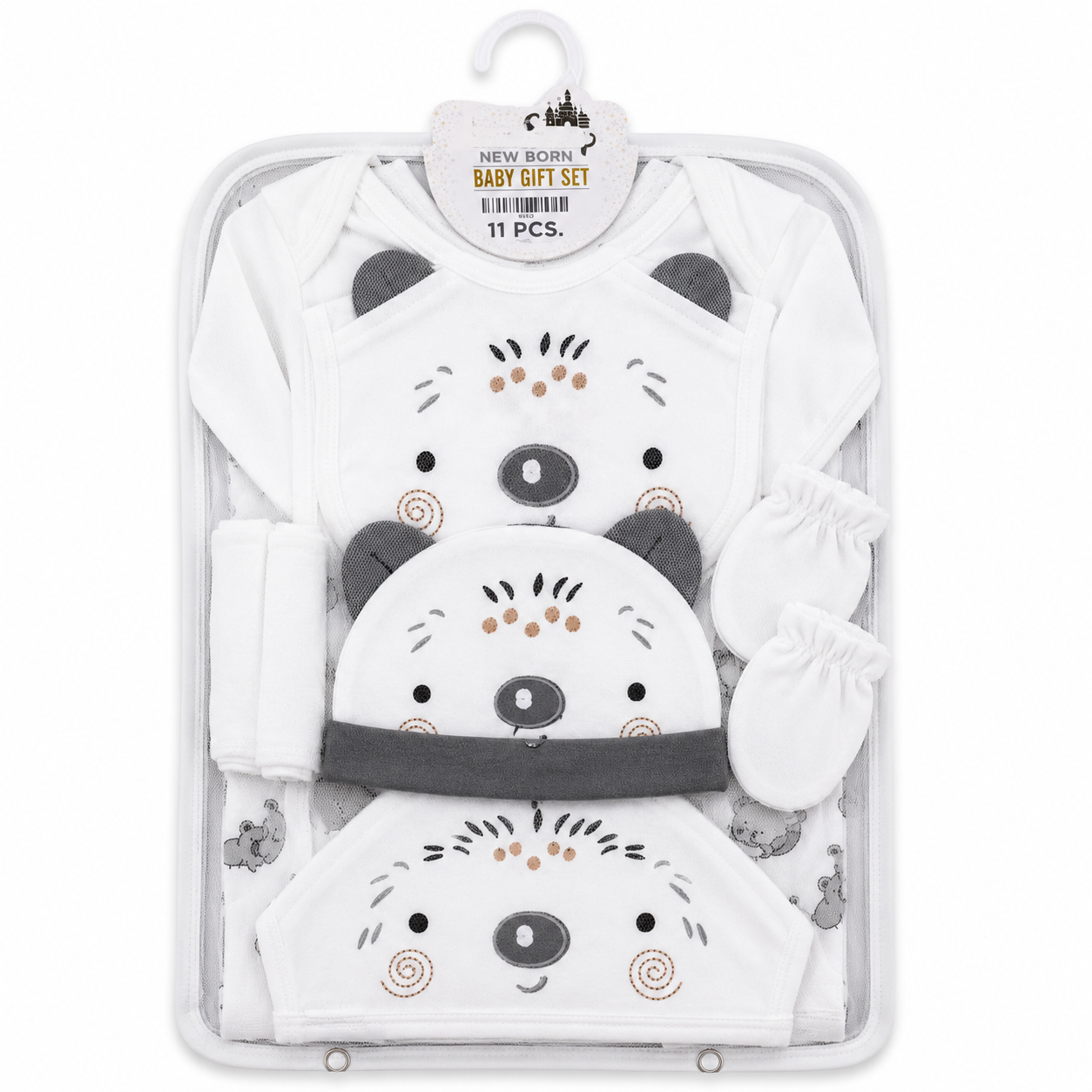 Grey & White Panda Starter Set (11 Piece)