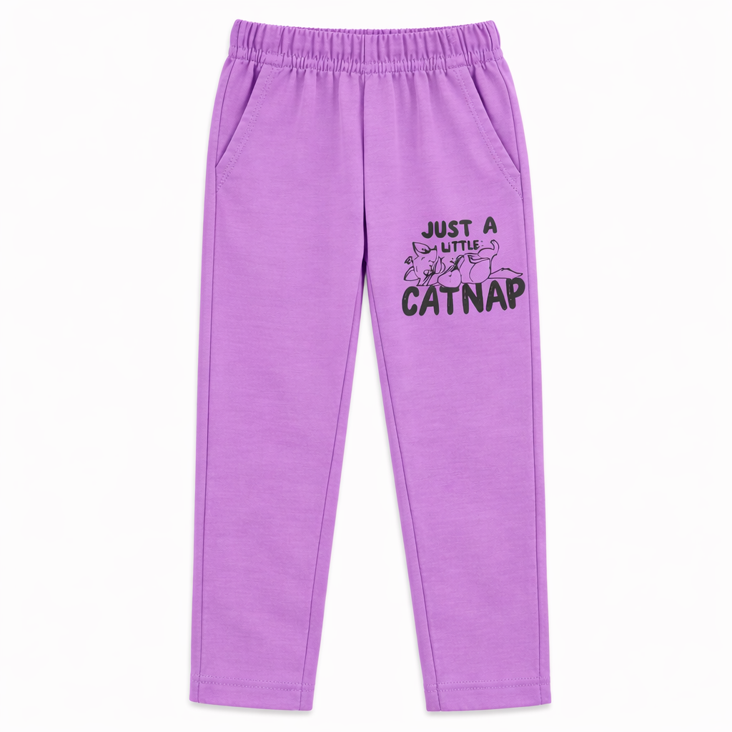 Lil' Cubs pink summer coord set for kids, featuring a two-piece cat-themed sleepwear with playful design and comfortable fabric.